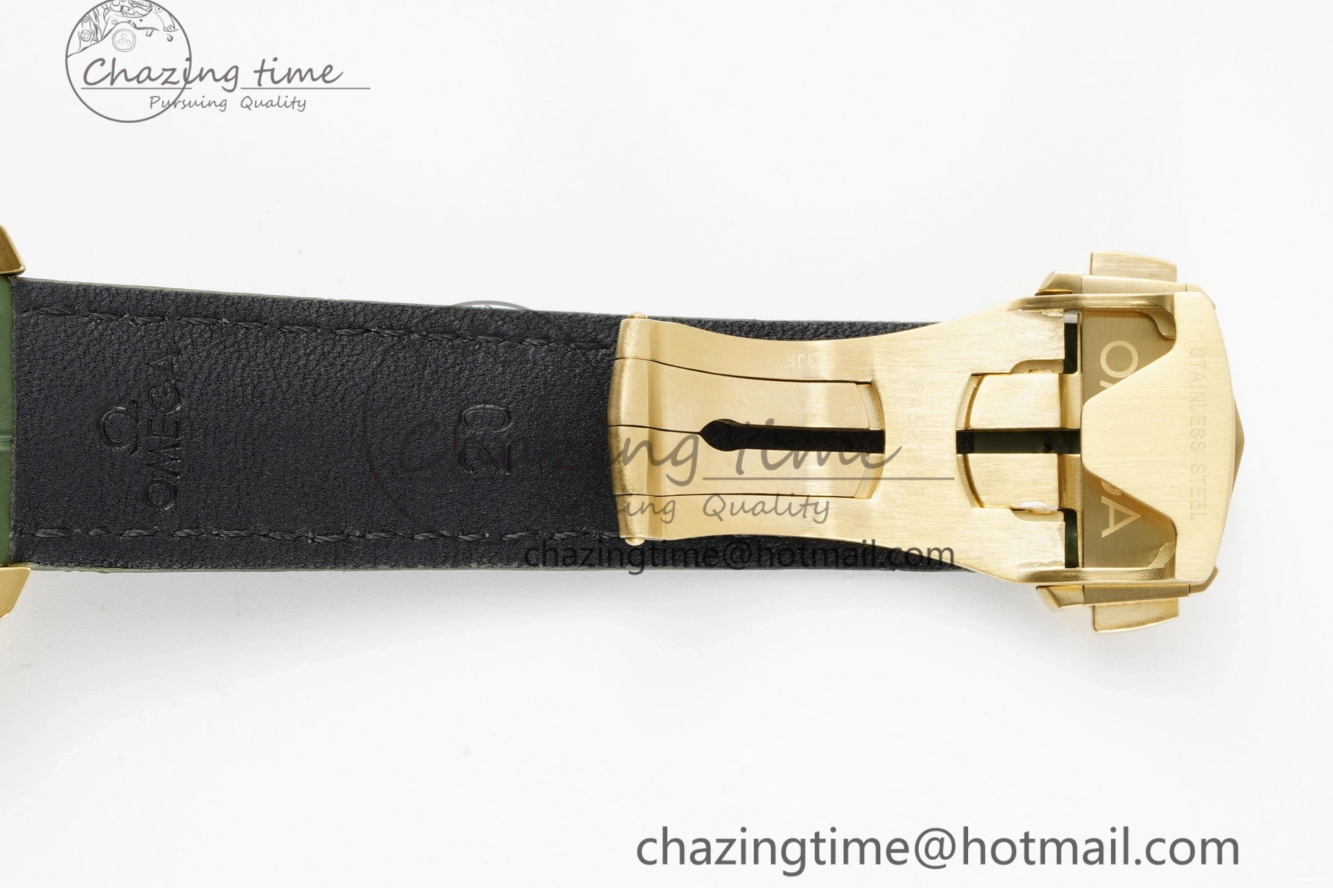 0512 Speedmaster Moonwatch in Moonshine Gold YG RMF Best Edition Green Dial on Green Leather Strap Manual Chrono EasyCare 7832